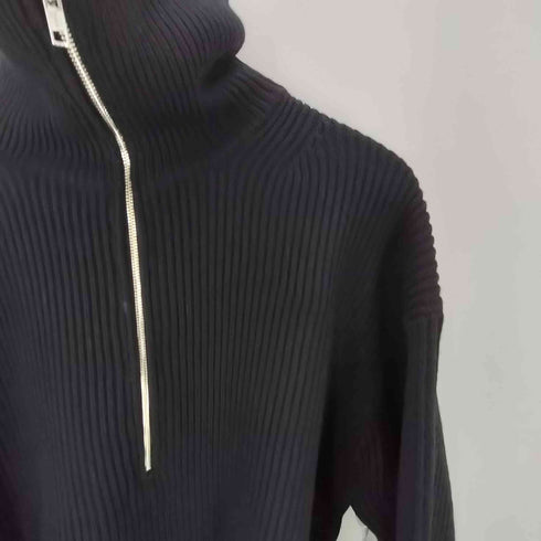 エイチビューティーアンドユースユナイテッドアローズ H BEAUTY & YOUTH UNITED ARROWS 22AW フレンチ メリノ ハーフジップ 畦プルオーバー ニット メンズ JPN:M