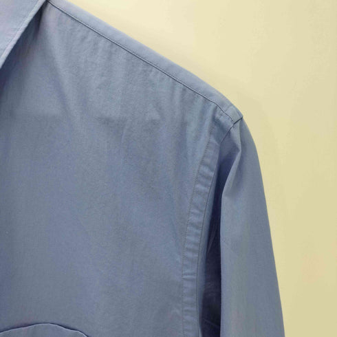 コムデギャルソンオム COMME des GARCONS HOMME AD2020 綿ブロード 無地 × 綿チェック 切り替え L/S シャツ メンズ JPN:S