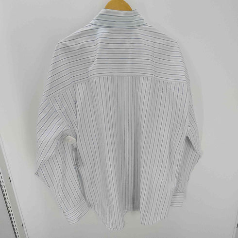 ディーゼル DIESEL S-DOUBLY-STRIPE ロゴ 刺繍 ストライプ シャツ メンズ EUR:52