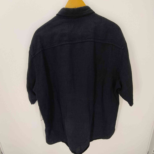 オーラリー AURALEE 19SS LINEN SILK SUMMER TWEED HALF SLEEVED SHIRTS リネン シルク サマー ツイード ハーフ スリーブ シャツ メンズ JPN:4