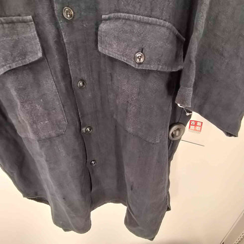 オーラリー AURALEE 19SS LINEN SILK SUMMER TWEED HALF SLEEVED SHIRTS リネン シルク サマー ツイード ハーフ スリーブ シャツ メンズ JPN:4