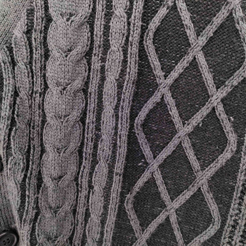 ソマリ SOMARI ケーブルニット レース切り替え ロング カーディガン レディース FREE