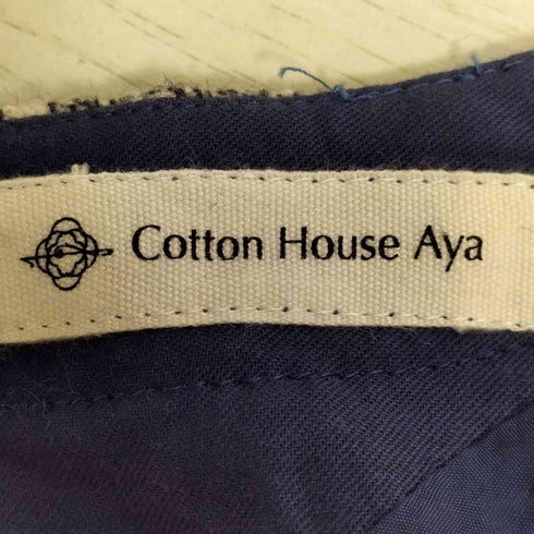 コットンハウスアヤ Cotton House Aya チェック ウール ノースリーブワンピース レディース JPN:M