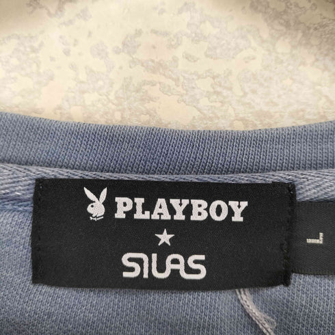 プレイボーイ PLAYBOY 両面プリントクルーネックスウェット メンズ L