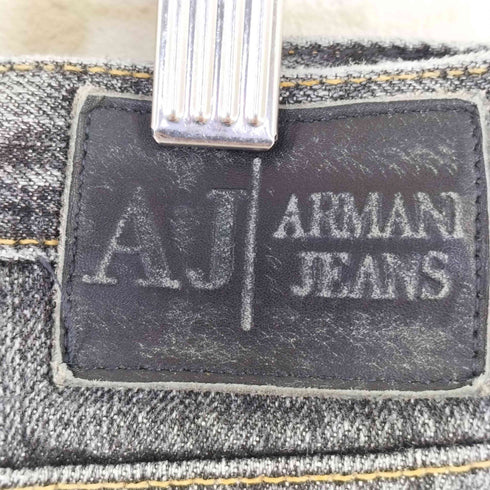 アルマーニジーンズ ARMANI JEANS 刺繍デザインブラックデニム メンズ 29