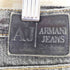 アルマーニジーンズ ARMANI JEANS 刺繍デザインブラックデニム メンズ 29
