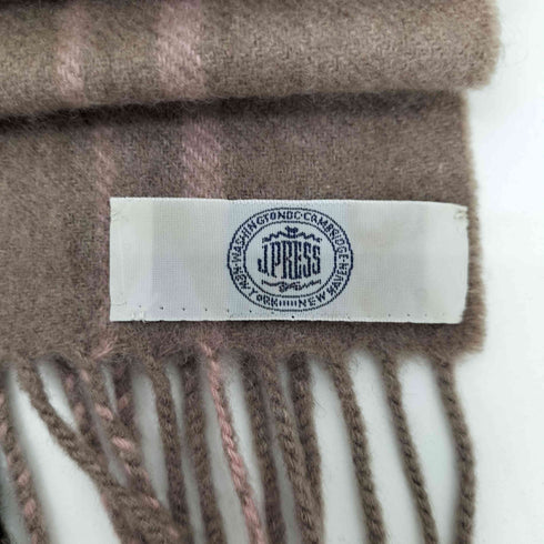 ジェイプレス J.PRESS タータンチェック フリンジ マフラー メンズ