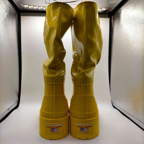 ポロスポーツラルフローレン POLO SPORT RALPH LAUREN HARLOW PATENT PU パテント エナメル ラバー レイン ブーツ レディース 7B