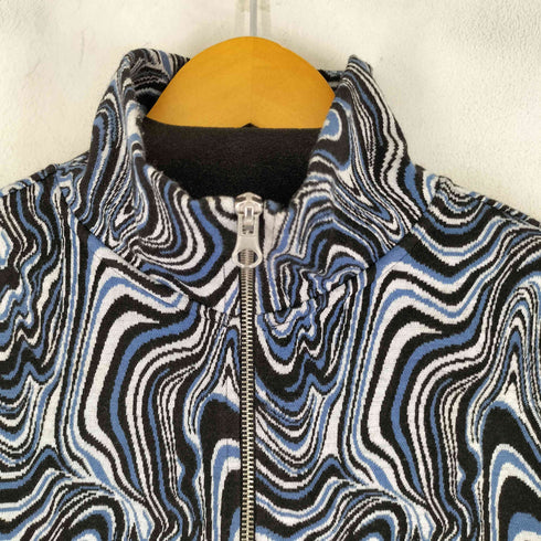 ザラ ZARA マーブル ハーフジップ ニットベスト メンズ US L