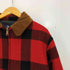 ウールリッチ WOOLRICH 80-90s USA製 裏地キルティング 襟コーデュロイ切替 バッファローチェック メルトン ジップアップジャケット バッファロージャケット メンズ import:L