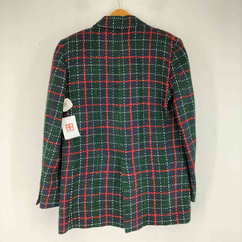 ザラ ZARA チェック ダブル テーラードジャケット レディース US L