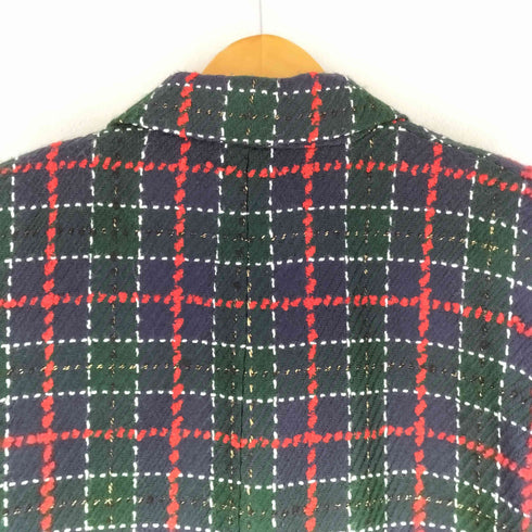 ザラ ZARA チェック ダブル テーラードジャケット レディース US L