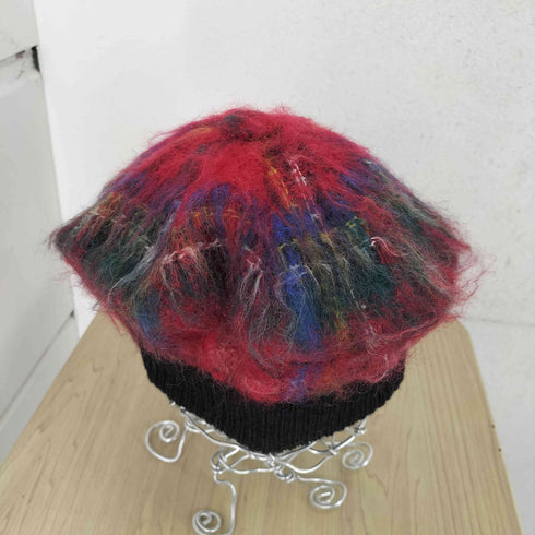 WAKO チェック柄シャギーベレー帽 レディース