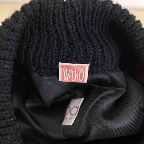 WAKO チェック柄シャギーベレー帽 レディース