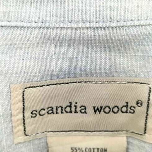 scandia woods 90-00s フロントポケット 絣 コットンポリ ジップアップジャケット メンズ