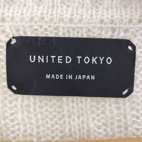 ユナイテッドトウキョウ UNITED TOKYO カーブモヘアニット フレアスリーブ アシンメトリー ロングニット レディース FREE
