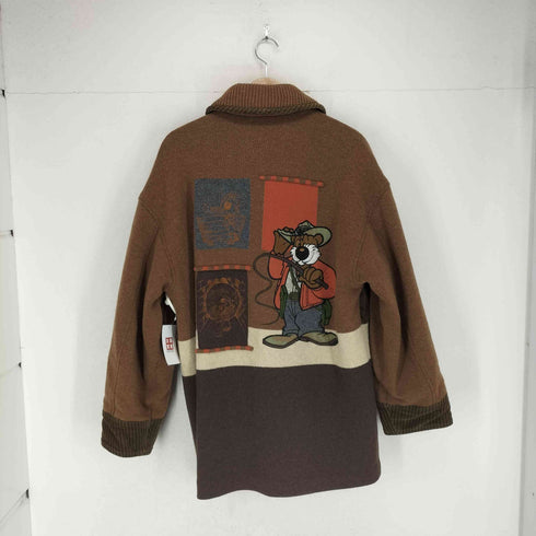 キャラクター刺繍コーデュロイ切替ジップジャケット メンズ