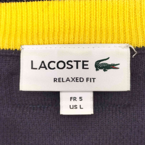 ラコステ LACOSTE カラーブロックコットンセーター メンズ import:L FR5
