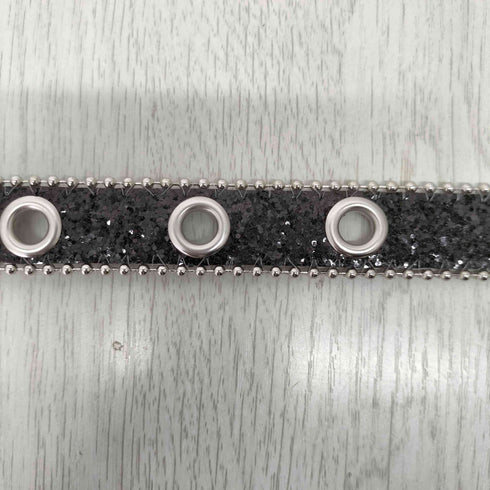 Y2K ラインストーン ラメ ベルト レディース