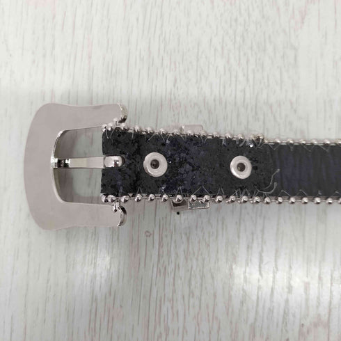 Y2K ラインストーン ラメ ベルト レディース