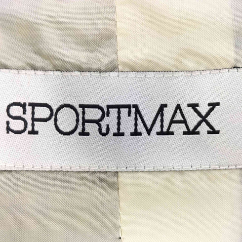 スポーツマックス SPORTMAX イタリア製 チェック ノーカラー 3B テーラードジャケット レディース JPN:42