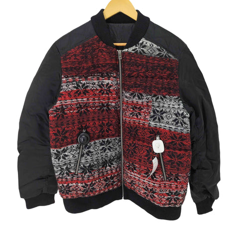 ディーゼル DIESEL ノルディック柄 ニット切替ボンバージャケット メンズ JPN:L