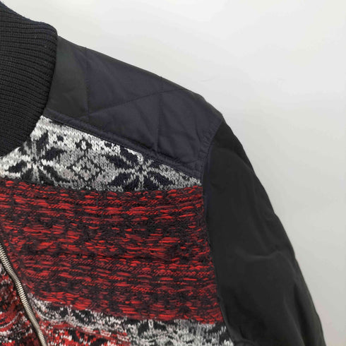 ディーゼル DIESEL ノルディック柄 ニット切替ボンバージャケット メンズ JPN:L