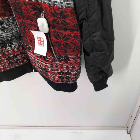 ディーゼル DIESEL ノルディック柄 ニット切替ボンバージャケット メンズ JPN:L