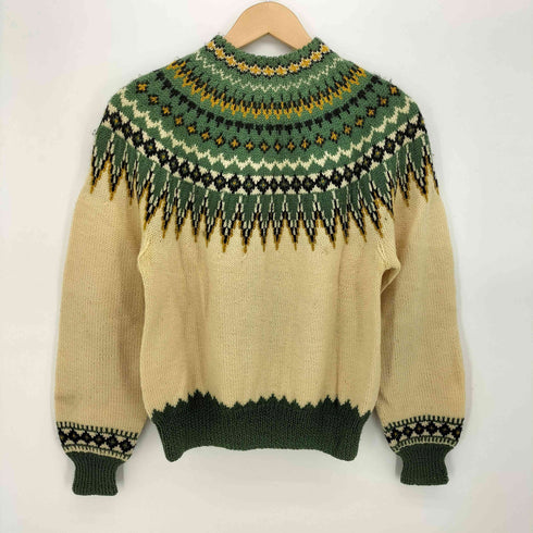 WILLIAM SCHMIDT ノルウェー製 ノルディック柄 ハンドメイド ニット カーディガン レディース