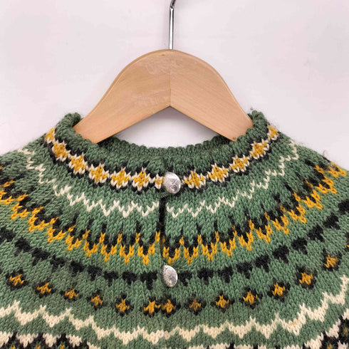 WILLIAM SCHMIDT ノルウェー製 ノルディック柄 ハンドメイド ニット カーディガン レディース