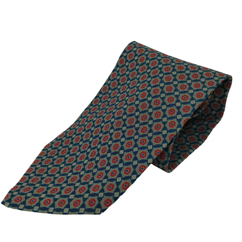 ジョルジオアルマーニ Giorgio Armani イタリア製 白タグ 総柄 シルク ネクタイ メンズ