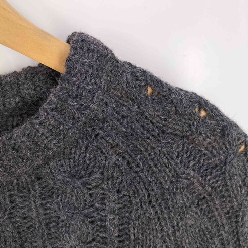 マッキントッシュフィロソフィー MACKINTOSH PHILOSOPHY ケーブル編み 切替 ウール クルーネック ニット セーター メンズ UK:40