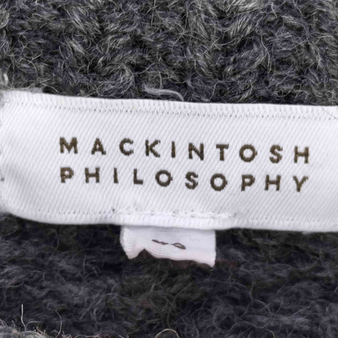 マッキントッシュフィロソフィー MACKINTOSH PHILOSOPHY ケーブル編み 切替 ウール クルーネック ニット セーター メンズ UK:40