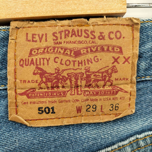 リーバイス Levis 90S USA製 501 ボタン裏552刻印 ボタンフライ デニム パンツ 92年製 メンズ W29 L36