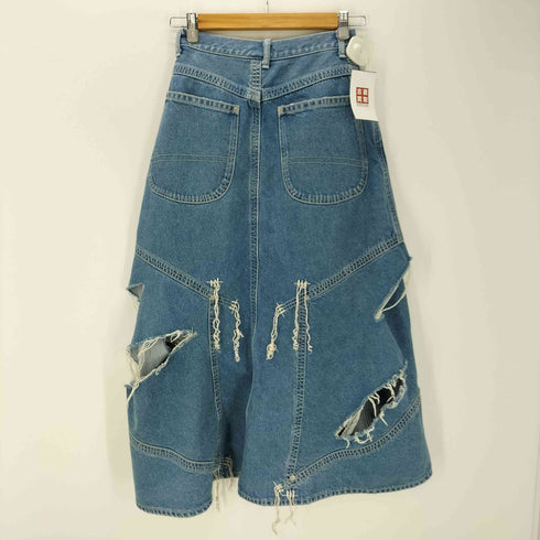 サルバム sulvam SWITCHING DAMAGED SKIRTS スイッチング ダメージ デニム スカート レディース JPN:M
