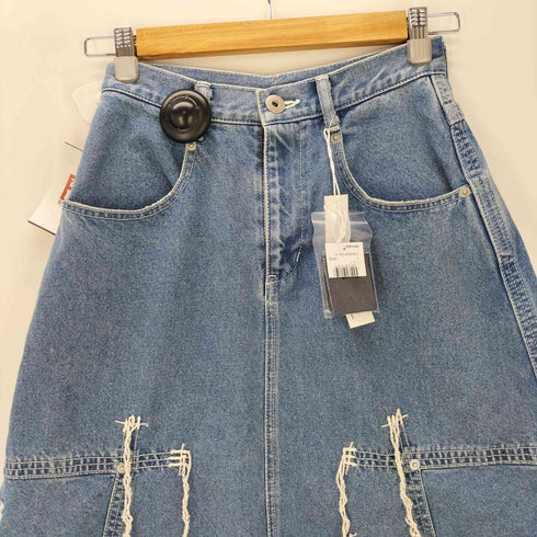 サルバム sulvam SWITCHING DAMAGED SKIRTS スイッチング ダメージ デニム スカート レディース JPN:M