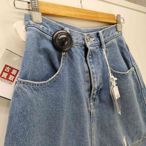 サルバム sulvam SWITCHING DAMAGED SKIRTS スイッチング ダメージ デニム スカート レディース JPN:M