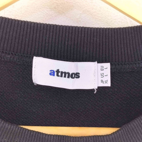 アトモス atmos Signature logo Crew Neck BLACK ロゴ スウェットトップス メンズ JPN:XL