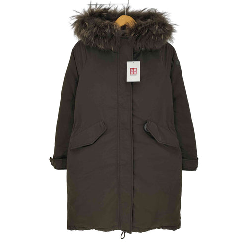 HETREGO MR QUEEN ラクーン ラビットファー付 ダウンモッズ コート レディース JPN:38