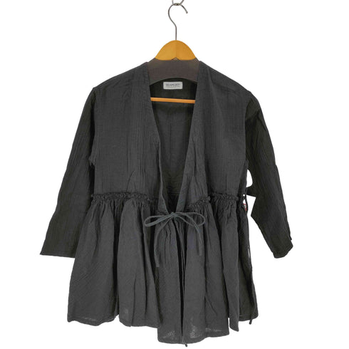 ビームスボーイ BEAMS BOY コットン ギャザーカシュクール七分袖ブラウス レディース