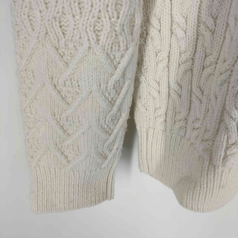 ザスコッチハウス The Scotch House ケーブル編み 切替 クルーネック ニット メンズ import:L