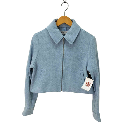 ザラ ZARA METALLIK IPLI TEKSTURALANGAN JAKET レディース JPN:S