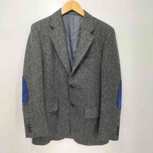 ジェイプレス J.PRESS ヘリンボーン エルボーパッチ ウール 段返り3B テーラードジャケット メンズ T 170