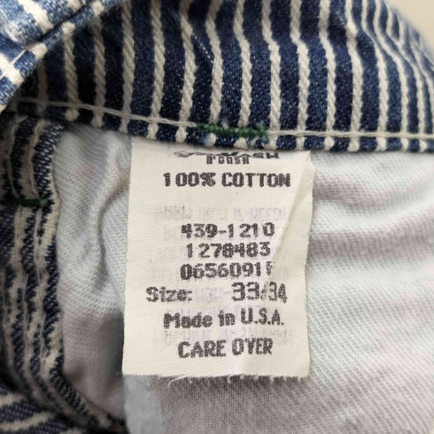 オシュコシュ OSHKOSH 70s USA製 ヒッコリーストライプ ペインターパンツ メンズ 33/34