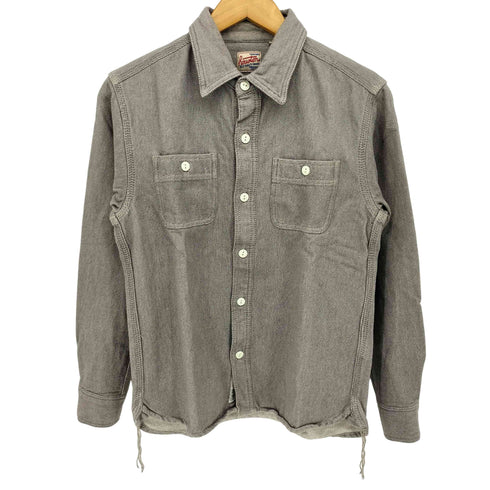 ヒューストン HOUSTON ソリッドビエラ ワークシャツ マチ付き メンズ import:M