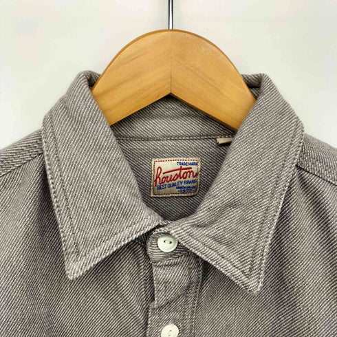 ヒューストン HOUSTON ソリッドビエラ ワークシャツ マチ付き メンズ import:M