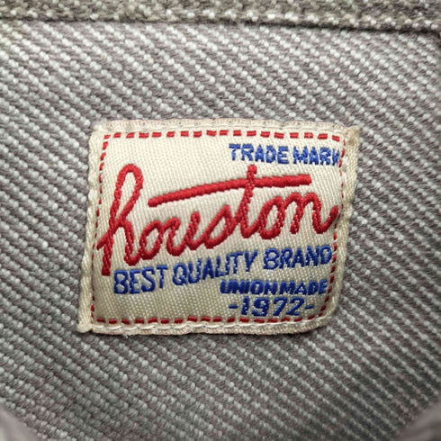 ヒューストン HOUSTON ソリッドビエラ ワークシャツ マチ付き メンズ import:M