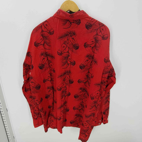 Mistral 馬 総柄 プリント スナップボタン L/S シャツ メンズ