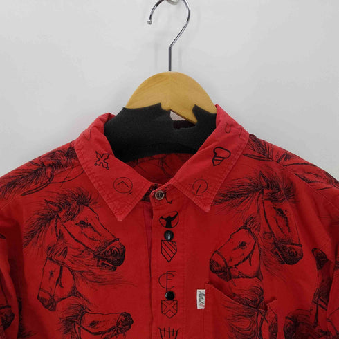 Mistral 馬 総柄 プリント スナップボタン L/S シャツ メンズ