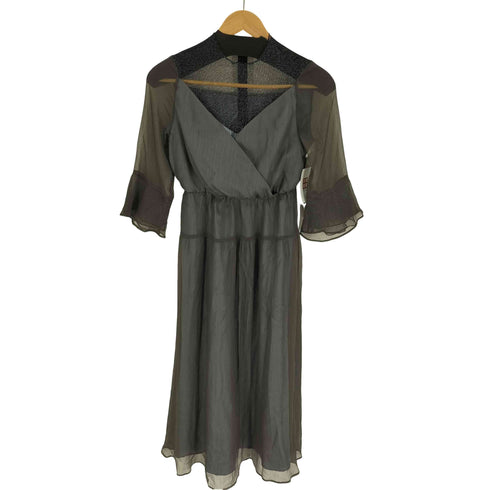 kana Lame tulle chiffon dress ラメ チュール シフォン ドレス ワンピース レディース JPN:S